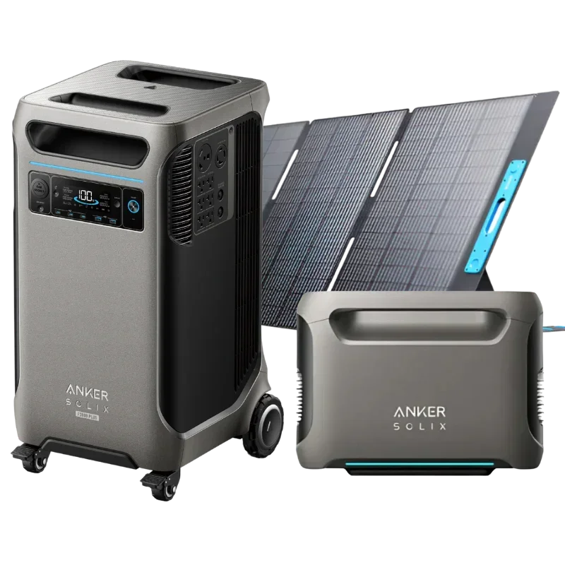 Anker SOLIX F3800 Plus Portable Power Station + Extra Battery + 400W S