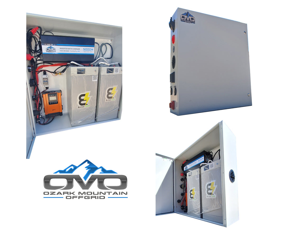 1.1KW Boat Dock Offgrid Solar Kit (2 Panel + 2 Lithium Batteries) - Mountable with Plug and Play Connections (SC)