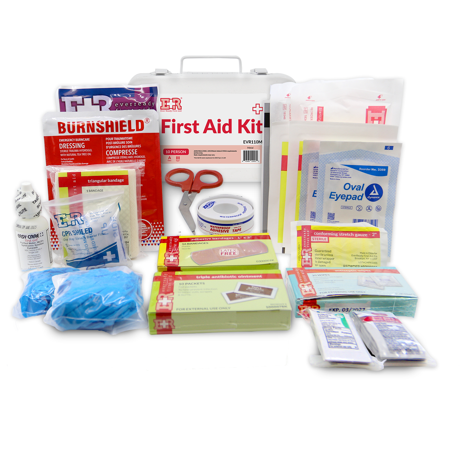 10-Person First Aid Kit – Metal Case (SC)