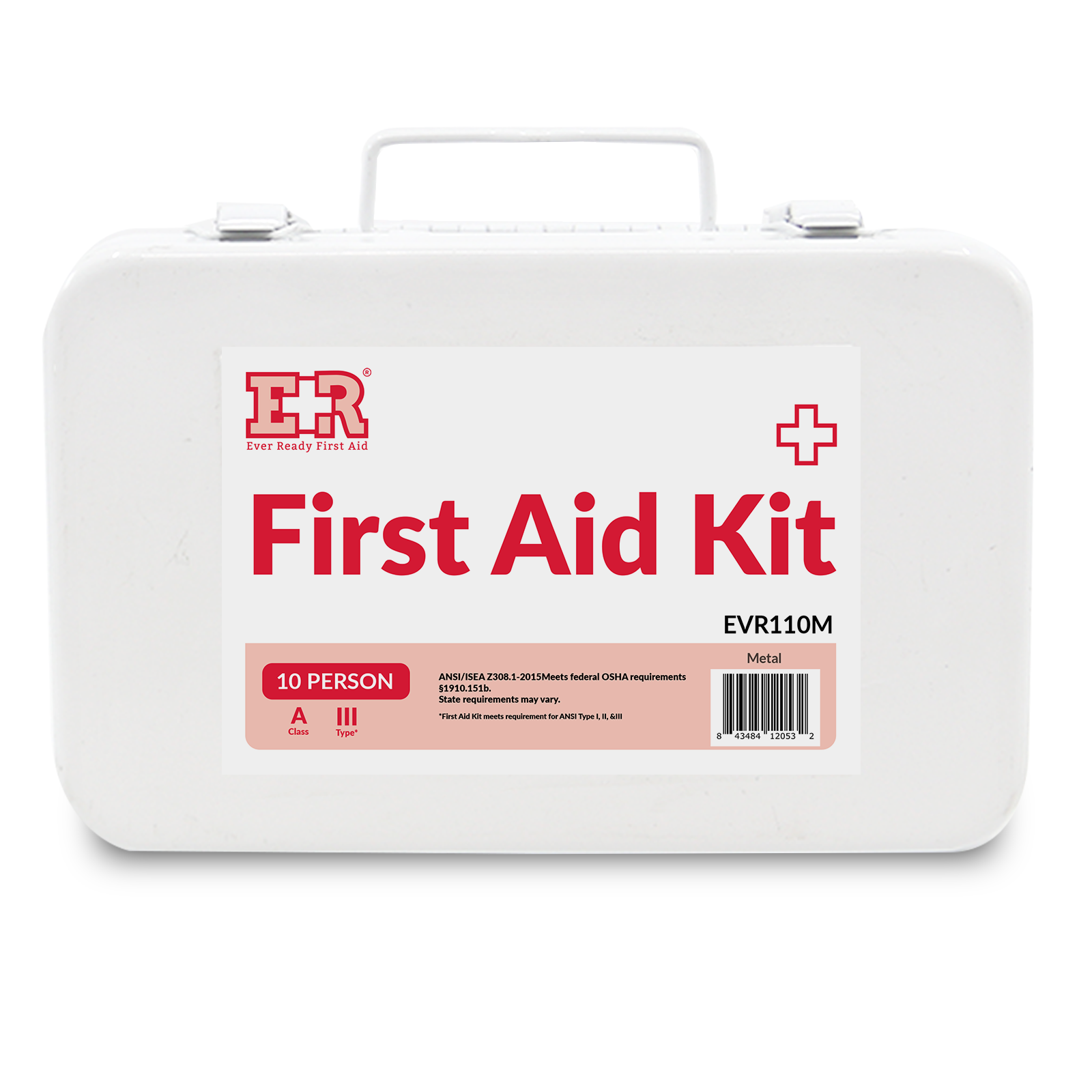 10-Person First Aid Kit – Metal Case (SC)
