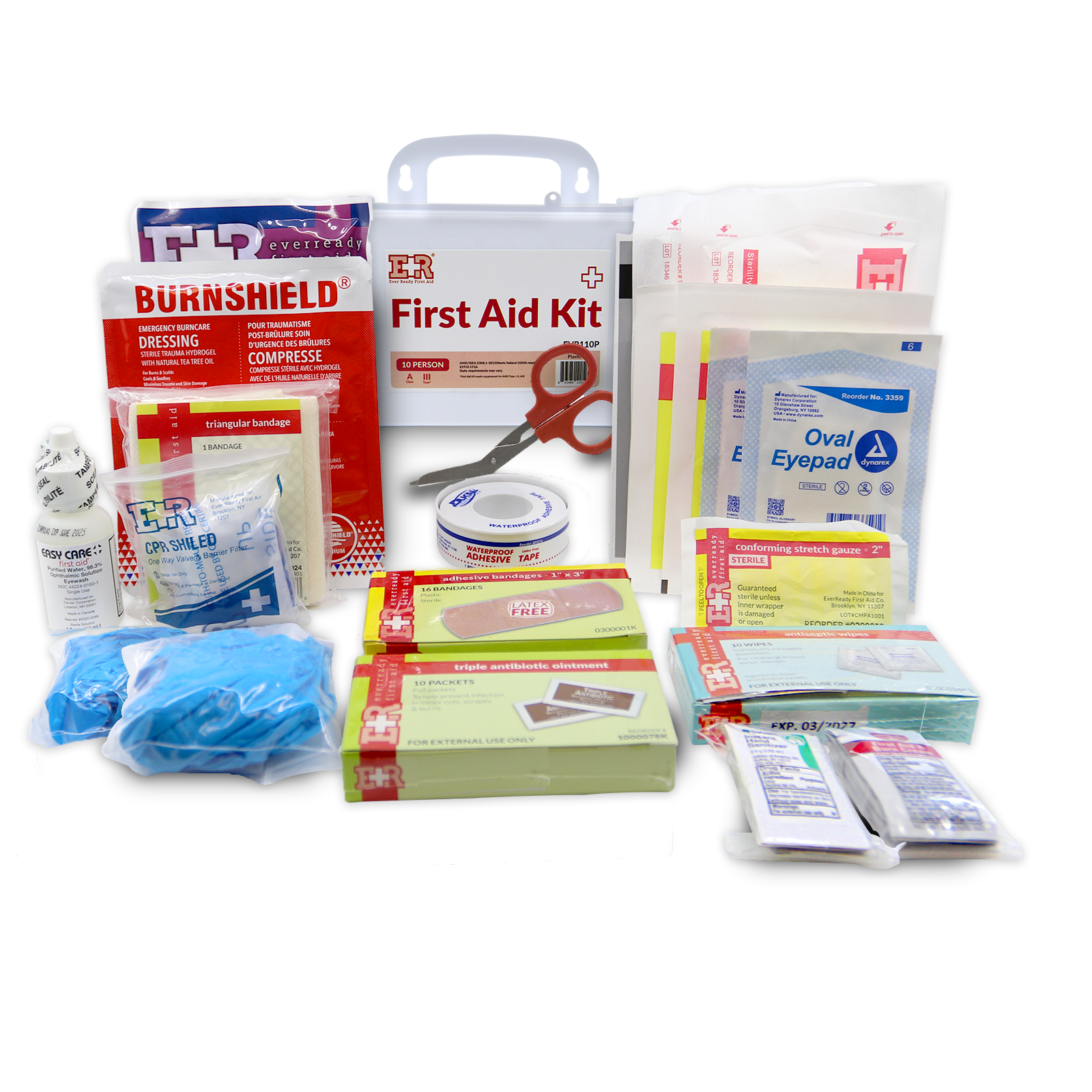 10 Person First Aid Kit –  Type III, ANSI A, OSHA Compliant (SC)