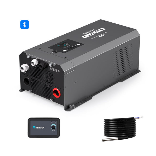 Renogy REGO 12V 3000W Pure Sine Wave Inverter Charger w/ LCD Display (SC)