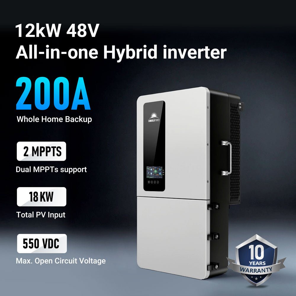 12KW 48V All-in-one Hybrid Solar inverter | Whole Home Backup (200A)| SGS-12K18MAX (SC)