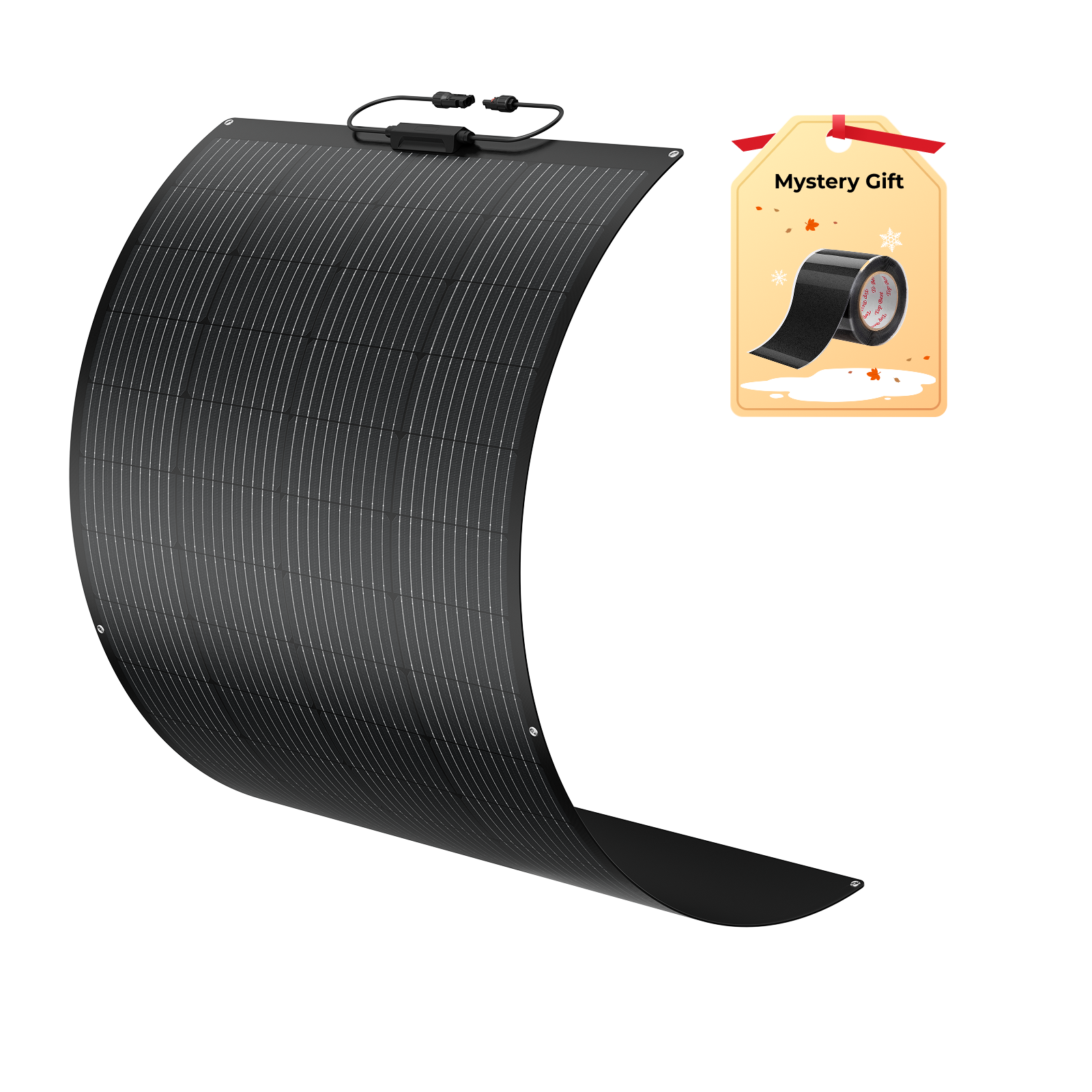 BougeRV Arch 200 Watt Fiberglass Flexible Curved Solar Panel (SC)