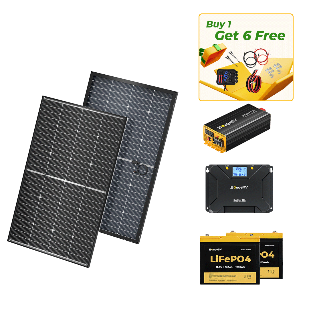 BougeRV 12V 400 Watt Rigid Solar System Kit (SC)