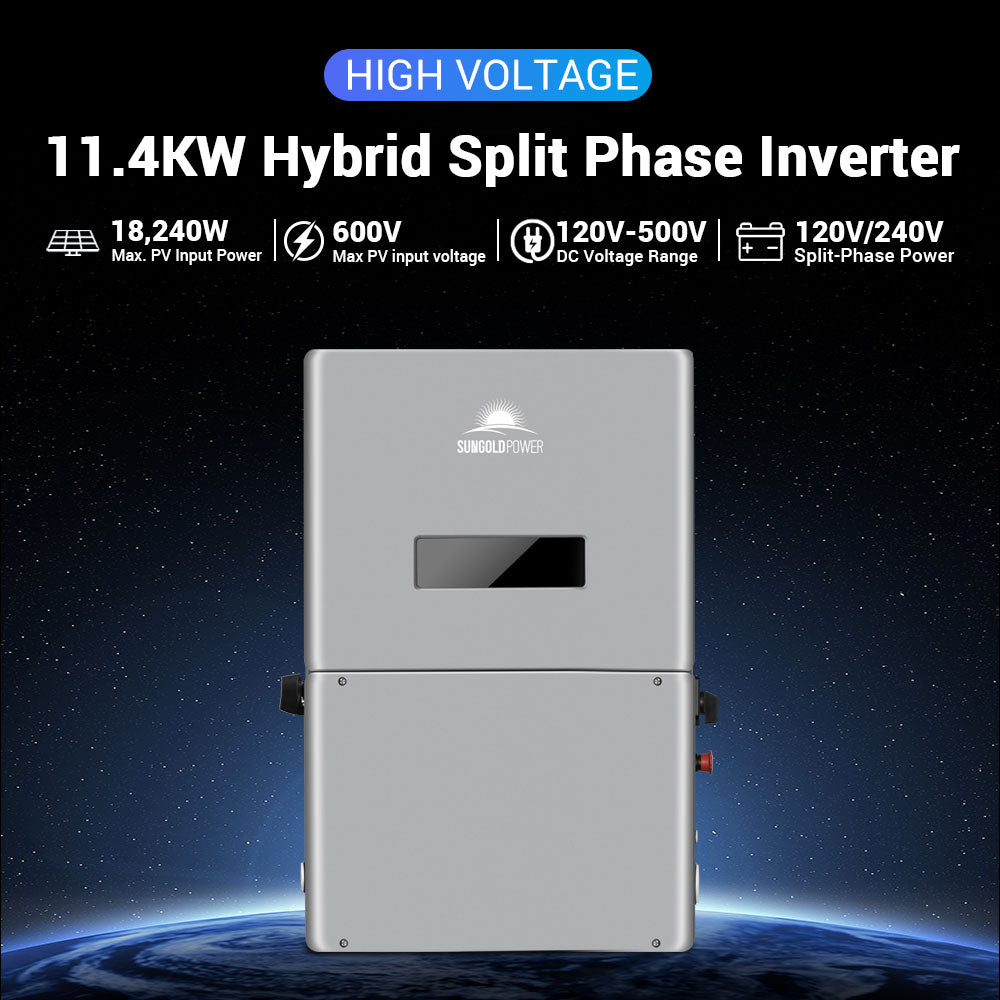 High Voltage 11.4KW Hybrid Split Phase Inverter with APS Transmitter SG11.4KHB-HV (SC)
