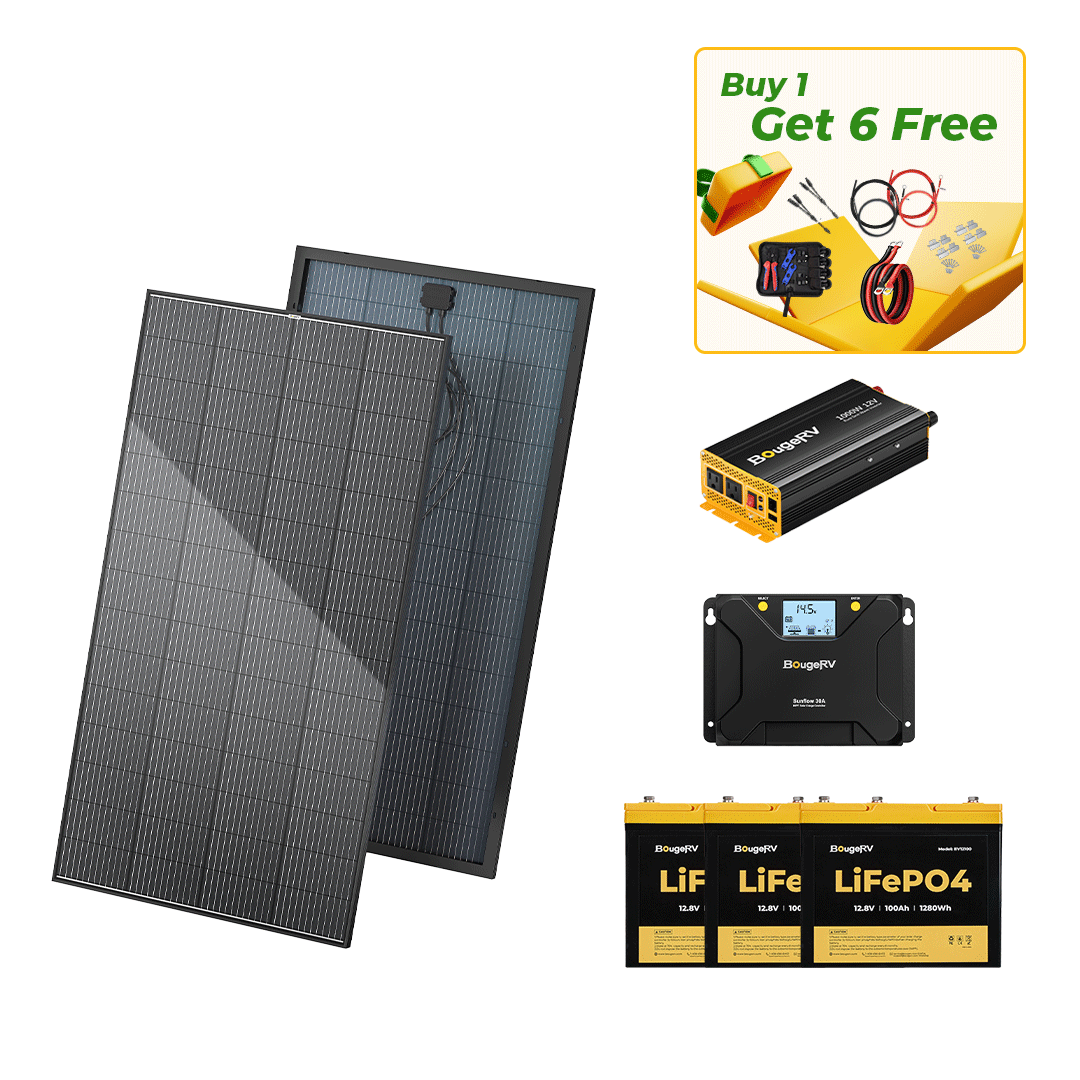 BougeRV 12V 600W High Watt Rigid Solar System Kit (SC)