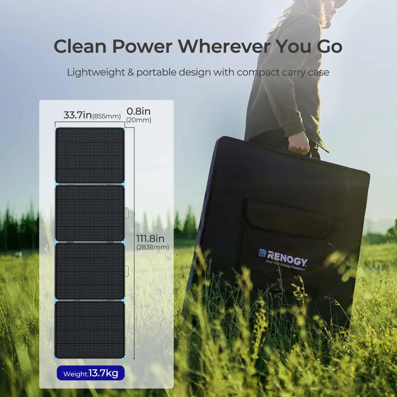 Renogy Solar Suitcase 400W Lightweight Portable Solar Panel (SC)