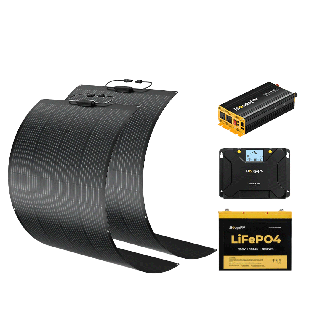 BougeRV 12V 400 Watt Flexible Solar System Kit (SC)