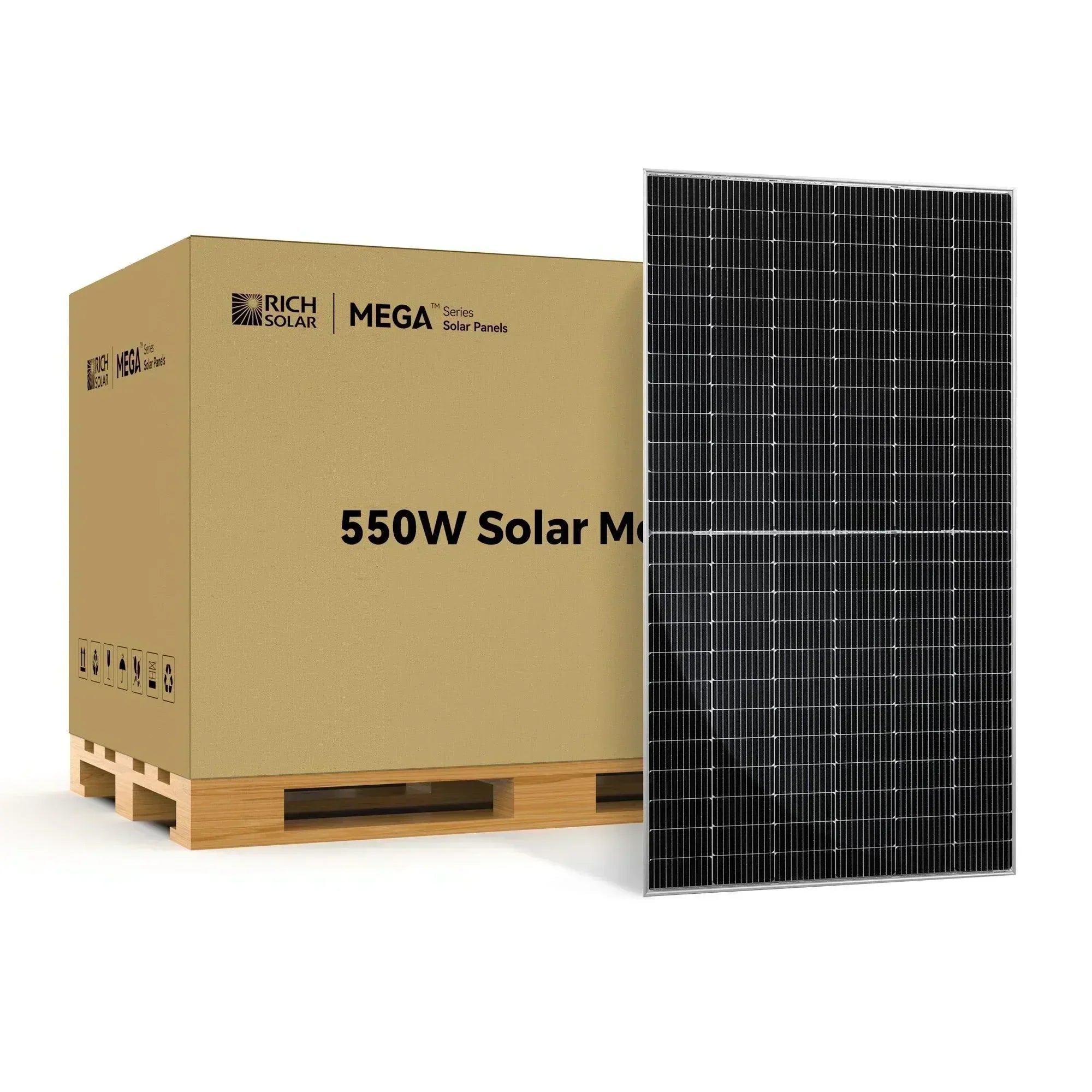Rich Solar MEGA 550 Watt Solar Panel | Premium Grid-tie or Off-grid Solar Panel for Residential, Commercial, Agriculture