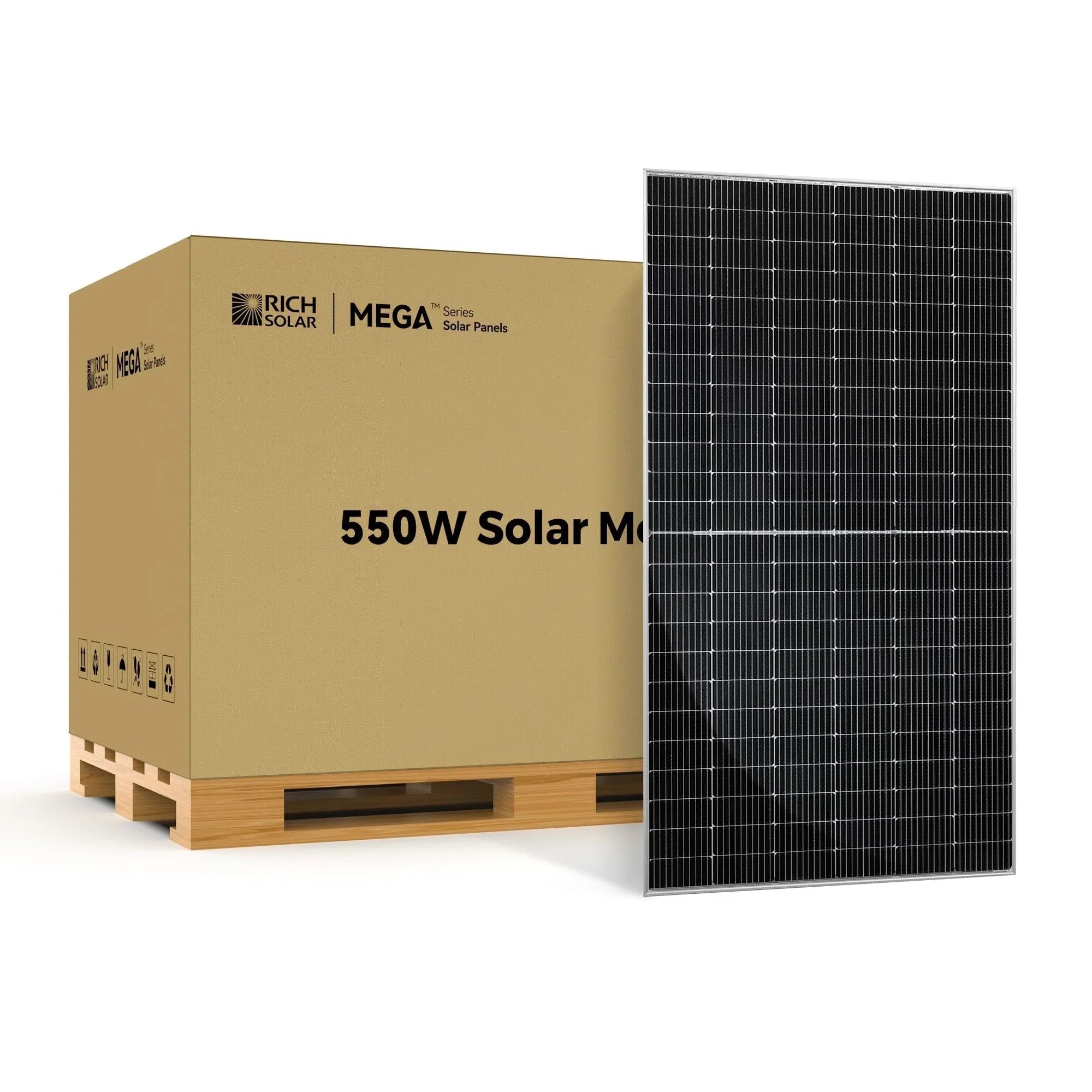 MEGA 550 Watt Solar Panel | Premium Grid-tie or Off-grid Solar Panel for Residential, Commercial, Agriculture | 25-Year Output Warranty | UL Certified (SC)