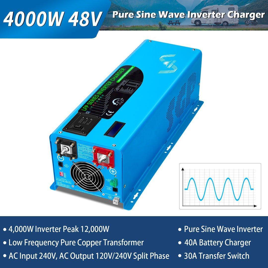 Sungold Power 4000W DC 48V Split Phase Pure Sine Wave Inverter With Charger UL1741 Standard (SC)