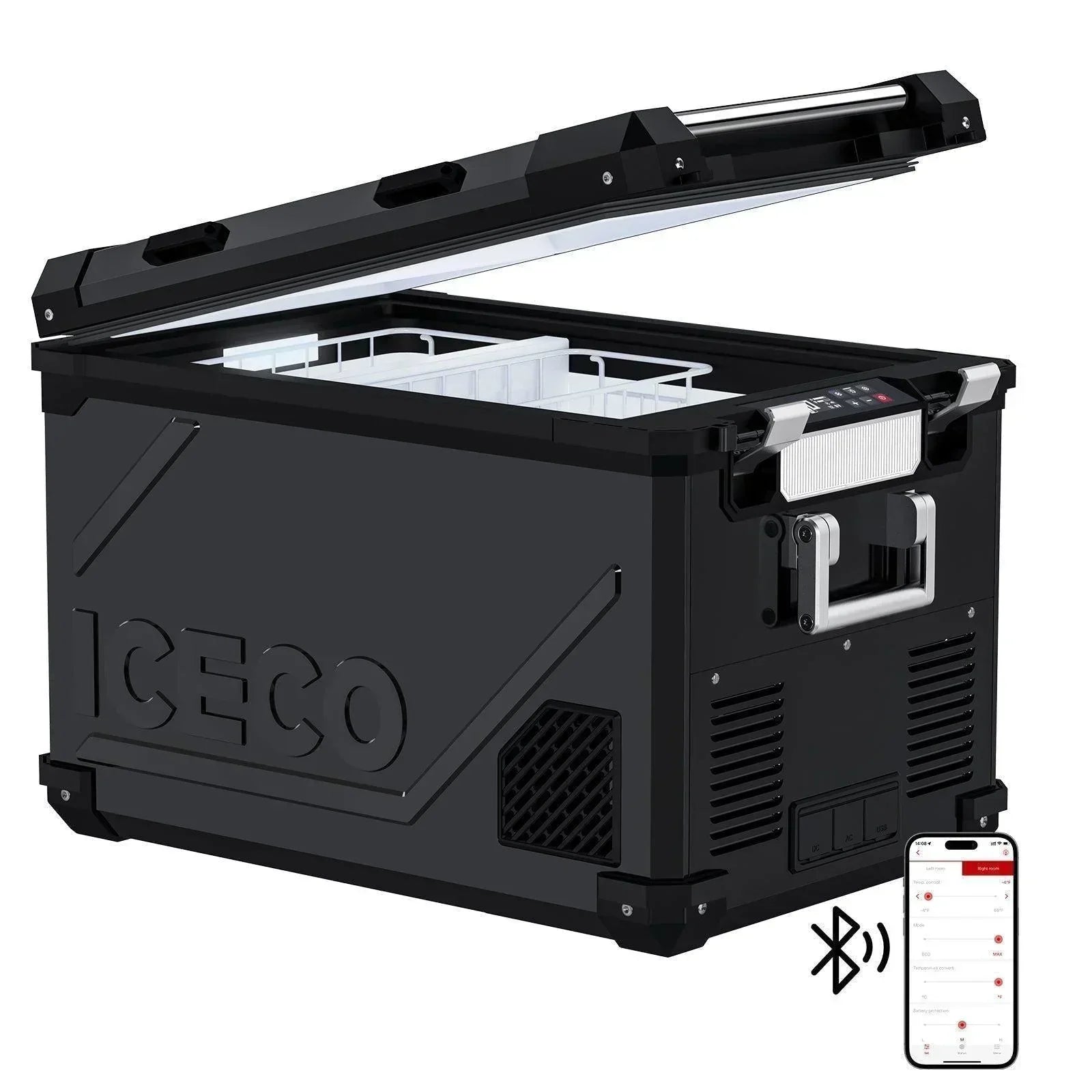ICECO APL55 58QT Dual Zone 12 Volt Fridge Refrigerator + Magnetic Battery