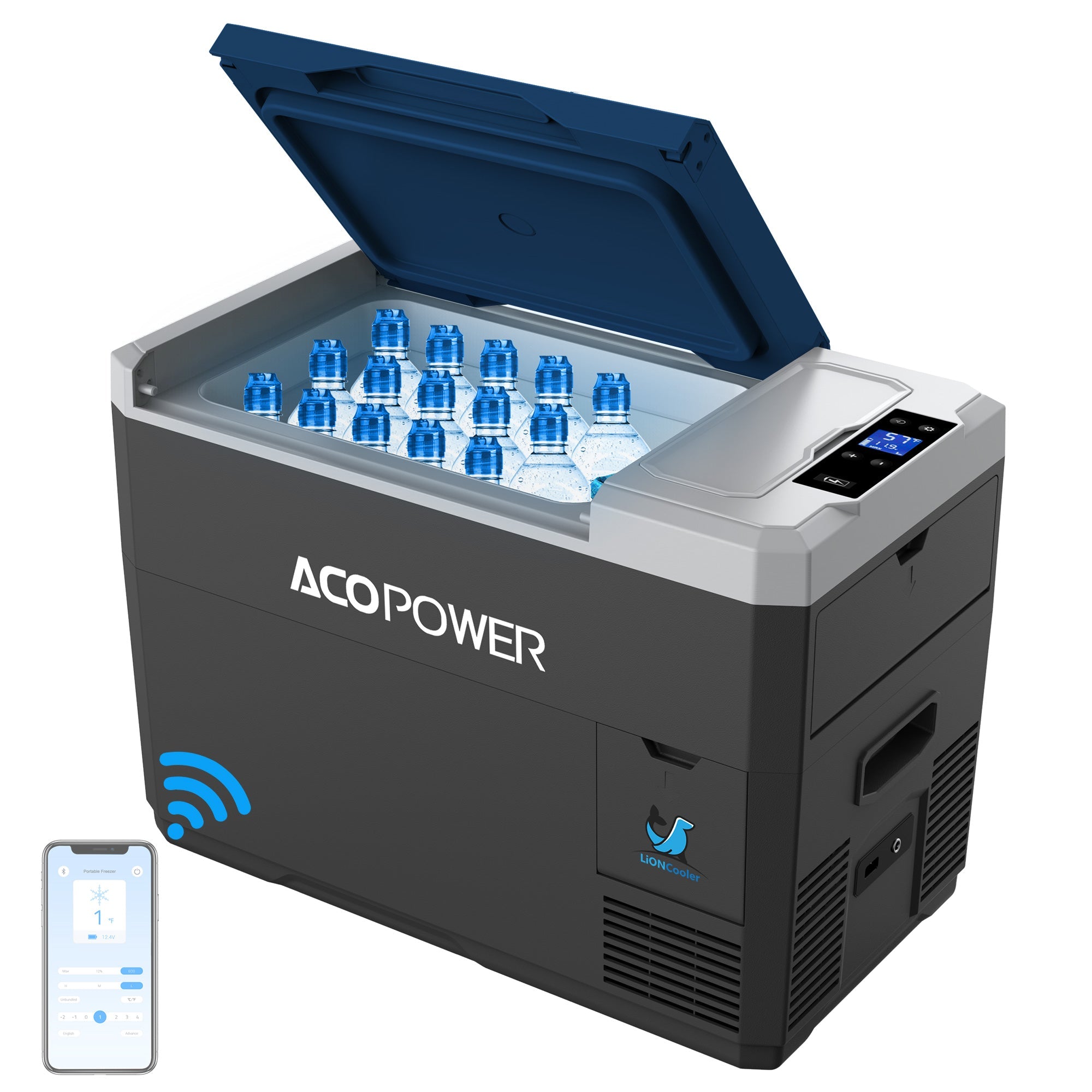 LiONCooler Mini Solar Powered Car Fridge Freezer, 29 Quarts (SC)