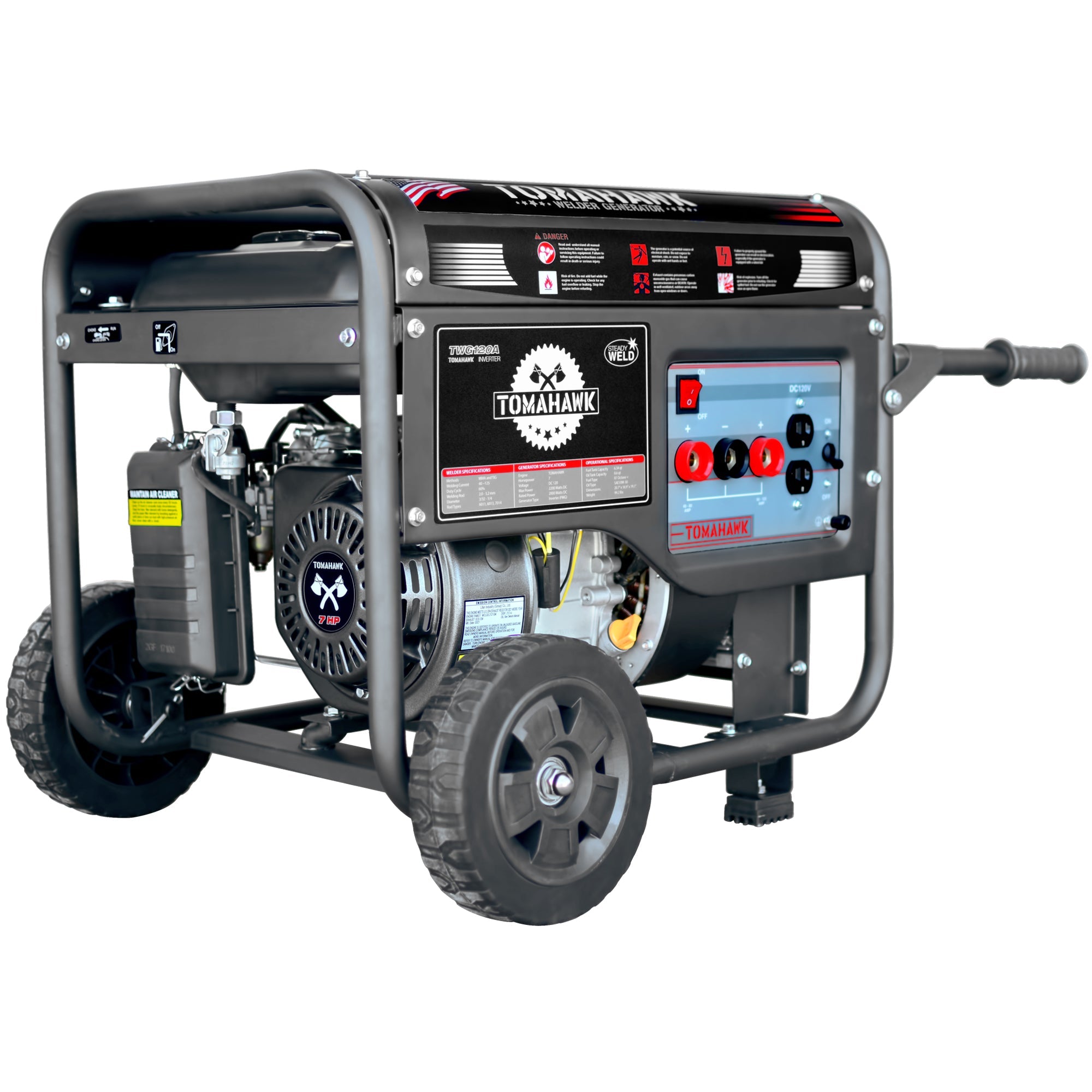120 Amp Engine Driven Welder Generator 2200 Watt 7 HP Gas Powered (SC)