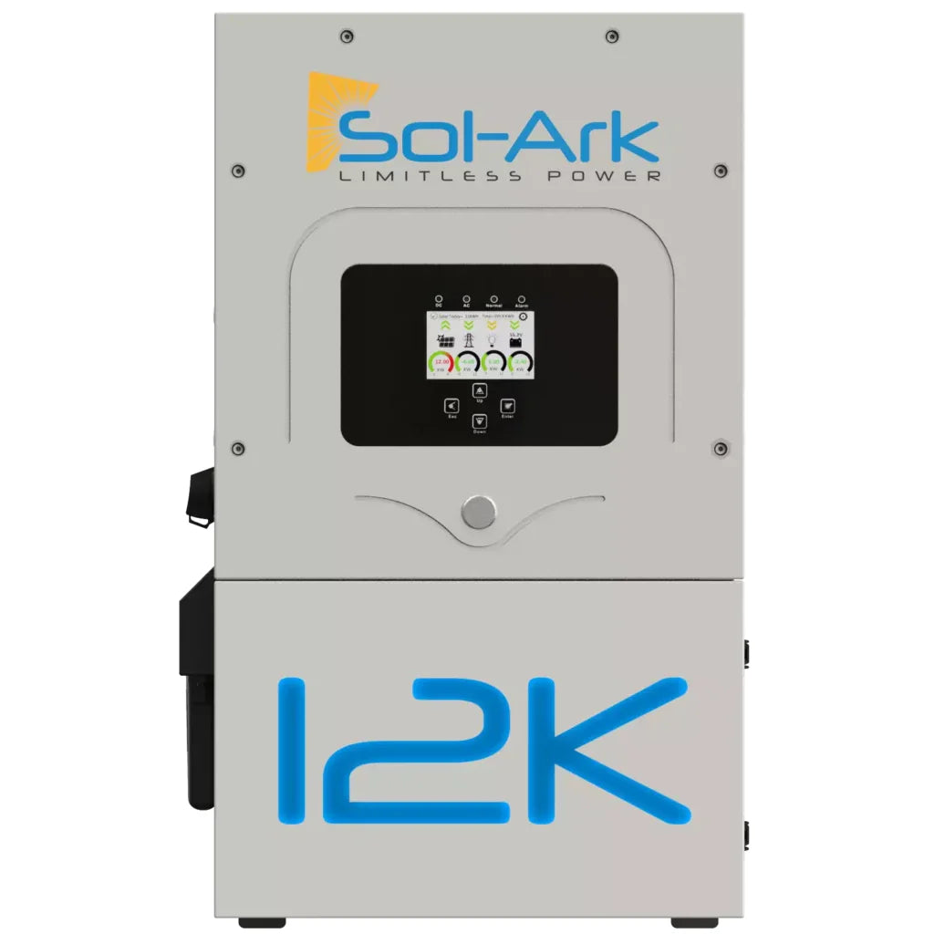 Sol-Ark 12kW Hybrid Inverter | All-In-One Solar Inverter | 13000W PV Input | 12000W Output | 48V 120/240V Split Phase | Sol-Ark 12K-2P (SC)