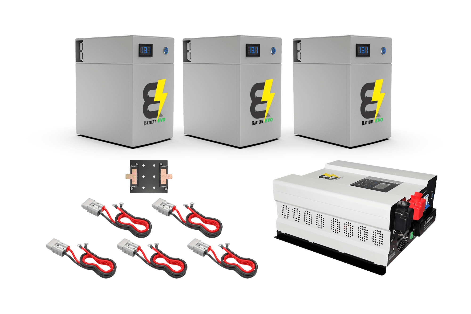 BatteryEVO 12V OWL Max 2 3X Inverter Kit (690Ah - 9 kWh | 3kW Inverter) (SC)