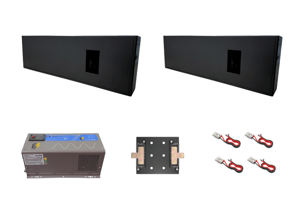 BatteryEVO 12V Razorback 2X Inverter Kit (460Ah - 6 kWh | 3kW Inverter) (SC)
