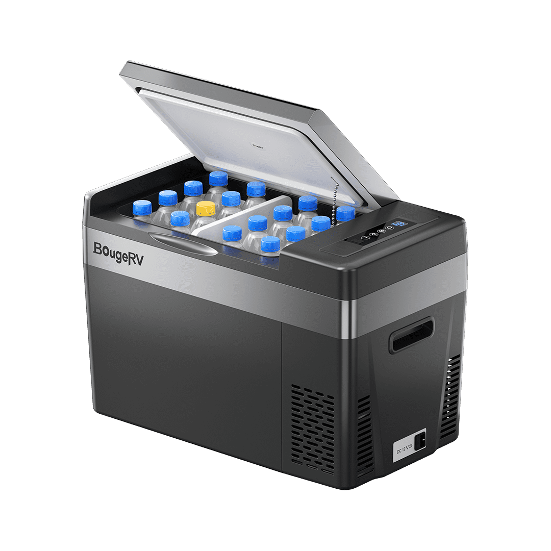 BougeRV 12V 30 Quart (28L) Portable Car Fridge Black (SC)