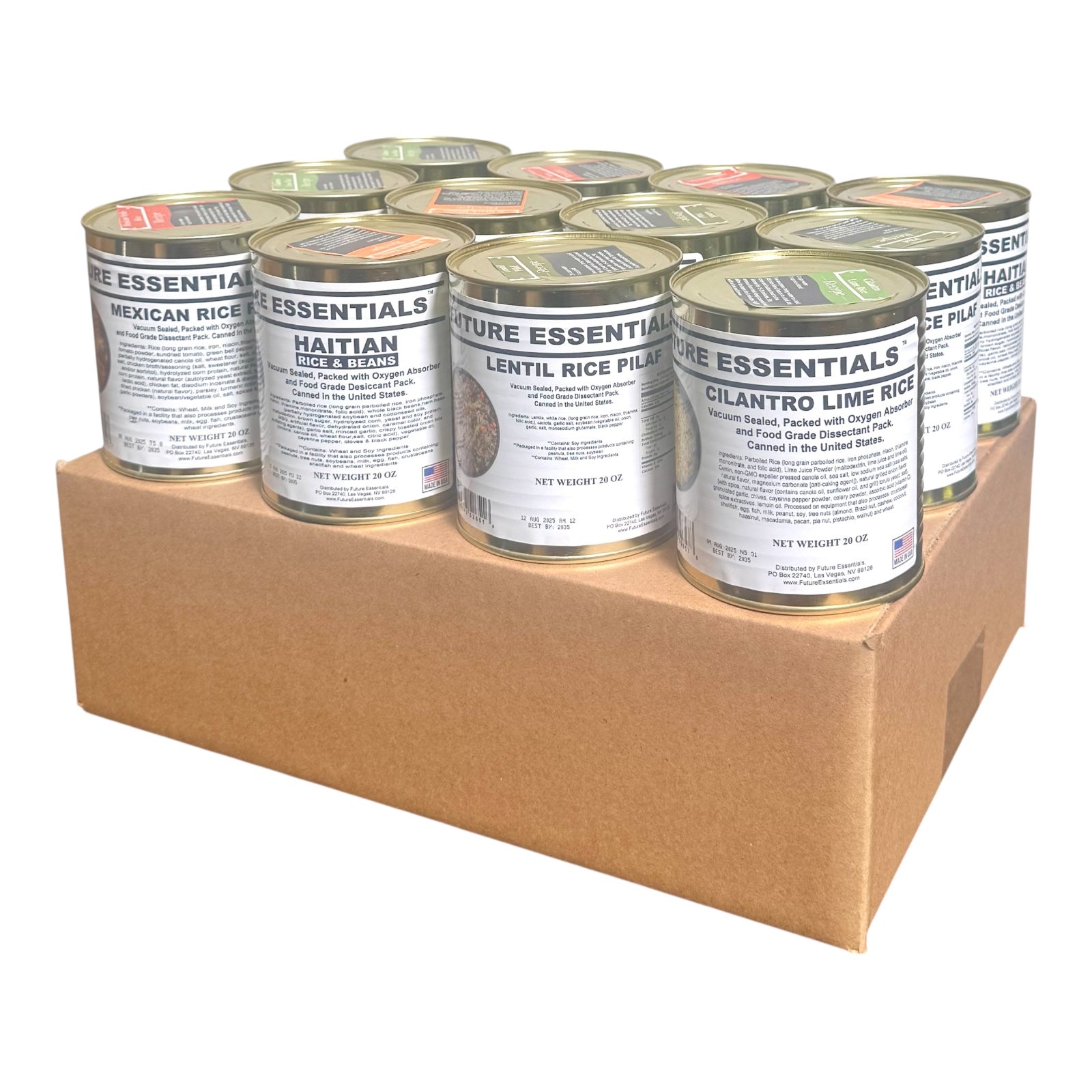 Case (12 Cans) of Future Essentials Canned Rice Variety