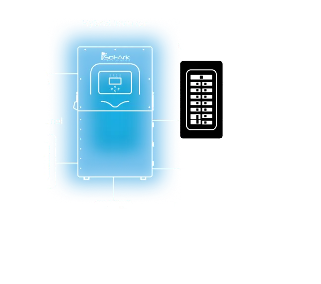 Sol-Ark 12kW Hybrid Inverter | All-In-One Solar Inverter | 13000W PV Input | 12000W Output | 48V 120/240V Split Phase | Sol-Ark 12K-2P (SC)