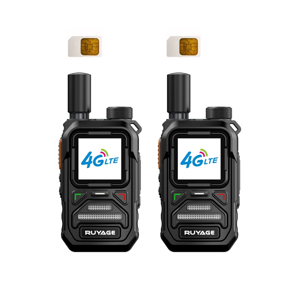 Ruyage X10 Nationwide Lte Two Way Radios Lifetime Free Unlimited Range Rechargeable Global 4g Poc,Portable Walkie Talkies Long Range for Adults Family Road Trip Truck Fleet 2 Pack