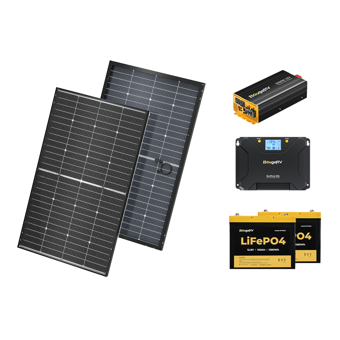 BougeRV 12V 400 Watt Rigid Solar System Kit (SC)