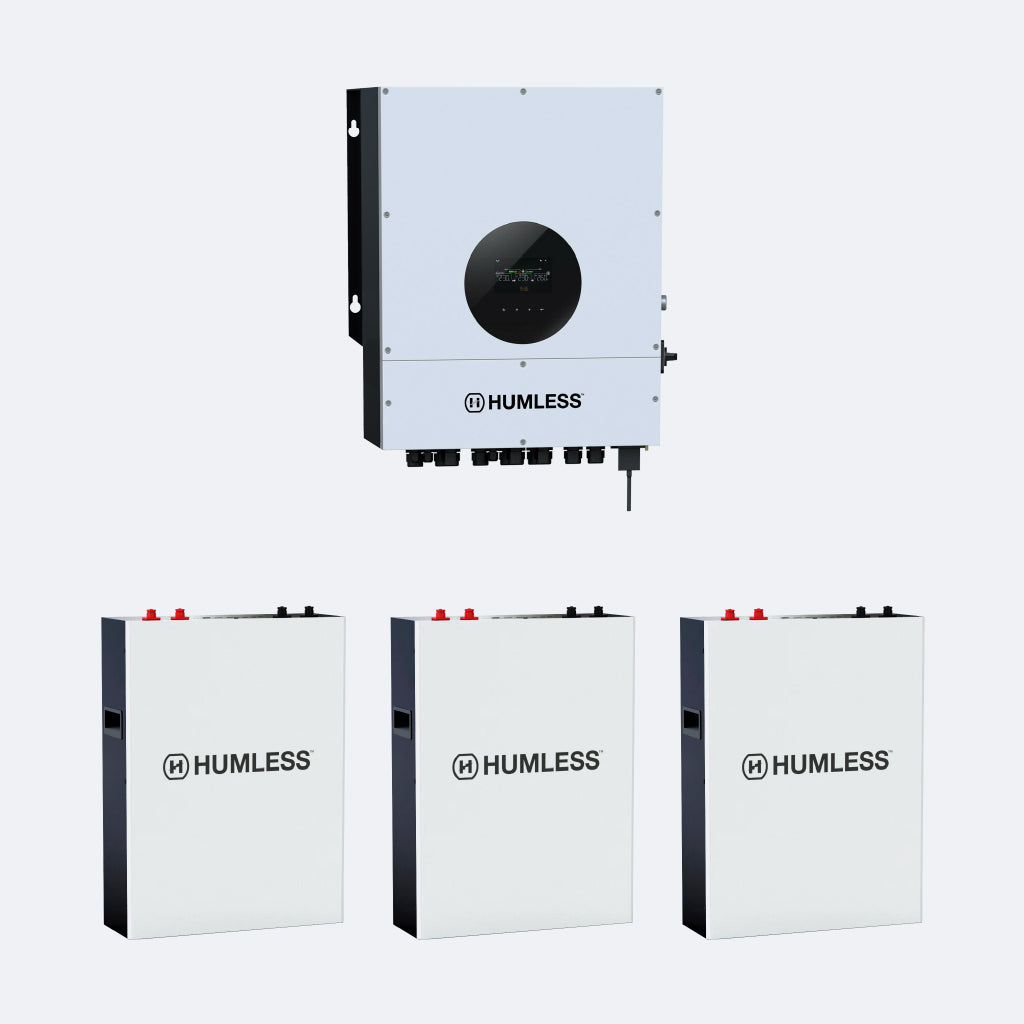 Humless IP65 Wall-mountable Batteries w/ 6kW Universal Inverter (SC)