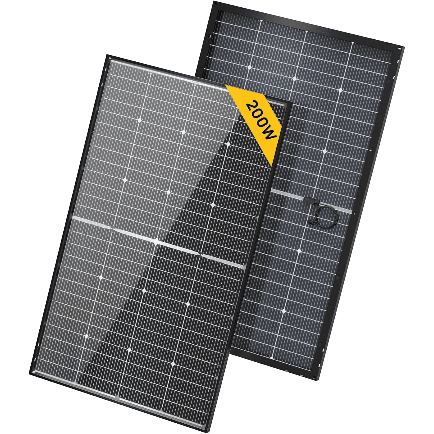 BougeRV N-Type 12V/24V 200 Watt Bifacial 16BB Solar Panel (SC)