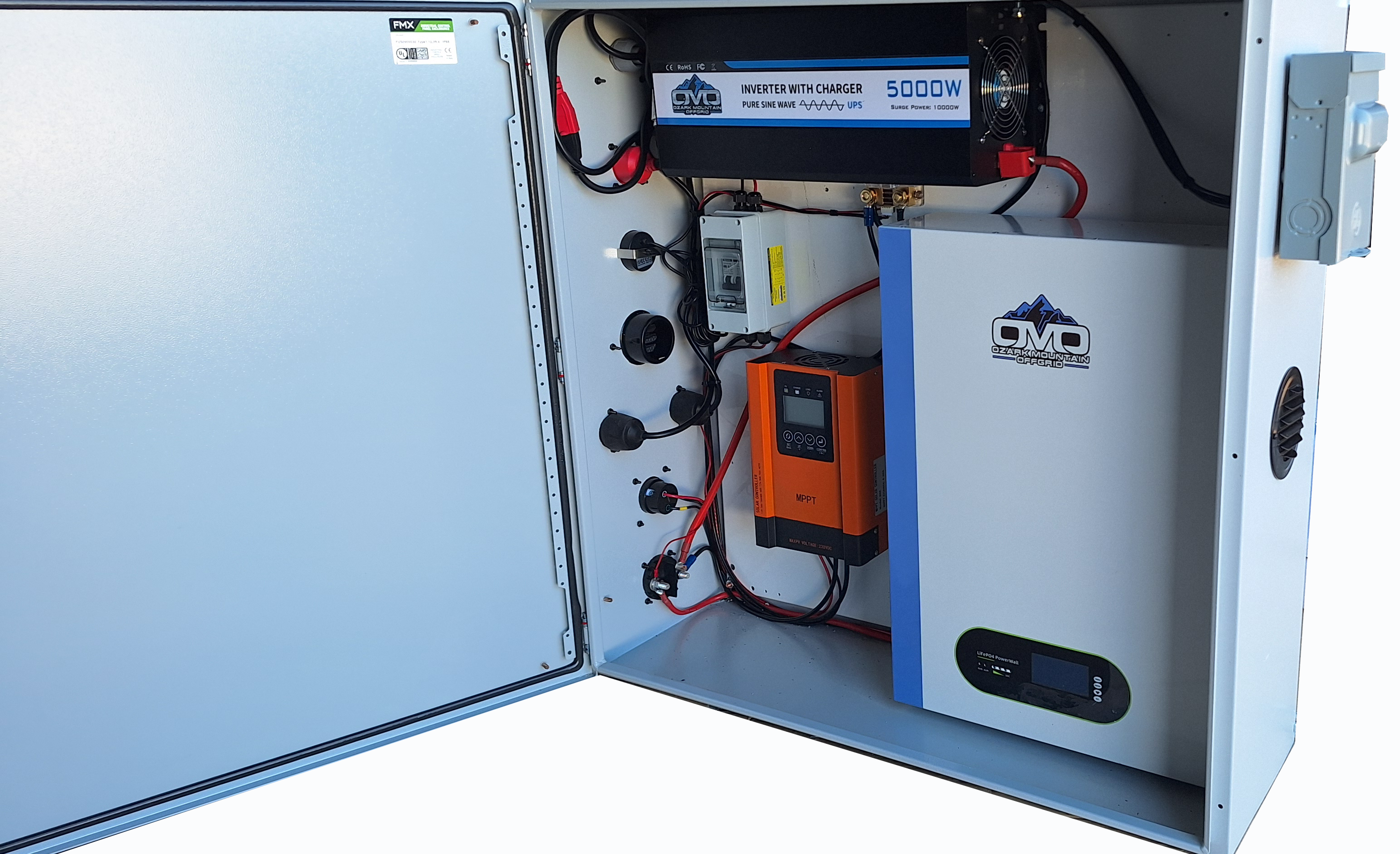 2.2KW Boat Dock Offgrid Solar Kit (4 Panel + 1 Lithium Battery) - Mountable with Plug and Play Connections (SC)