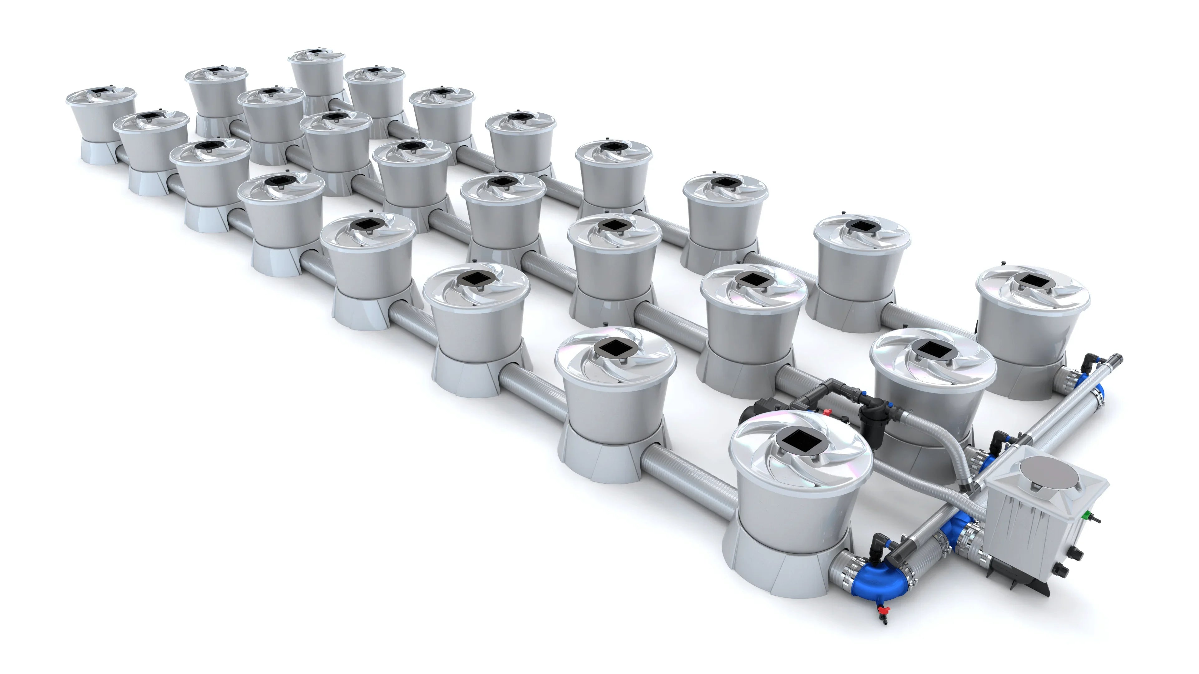 Alien Hydroponics - V-SYSTEM 24 Pot 3 Row Kit (SC)