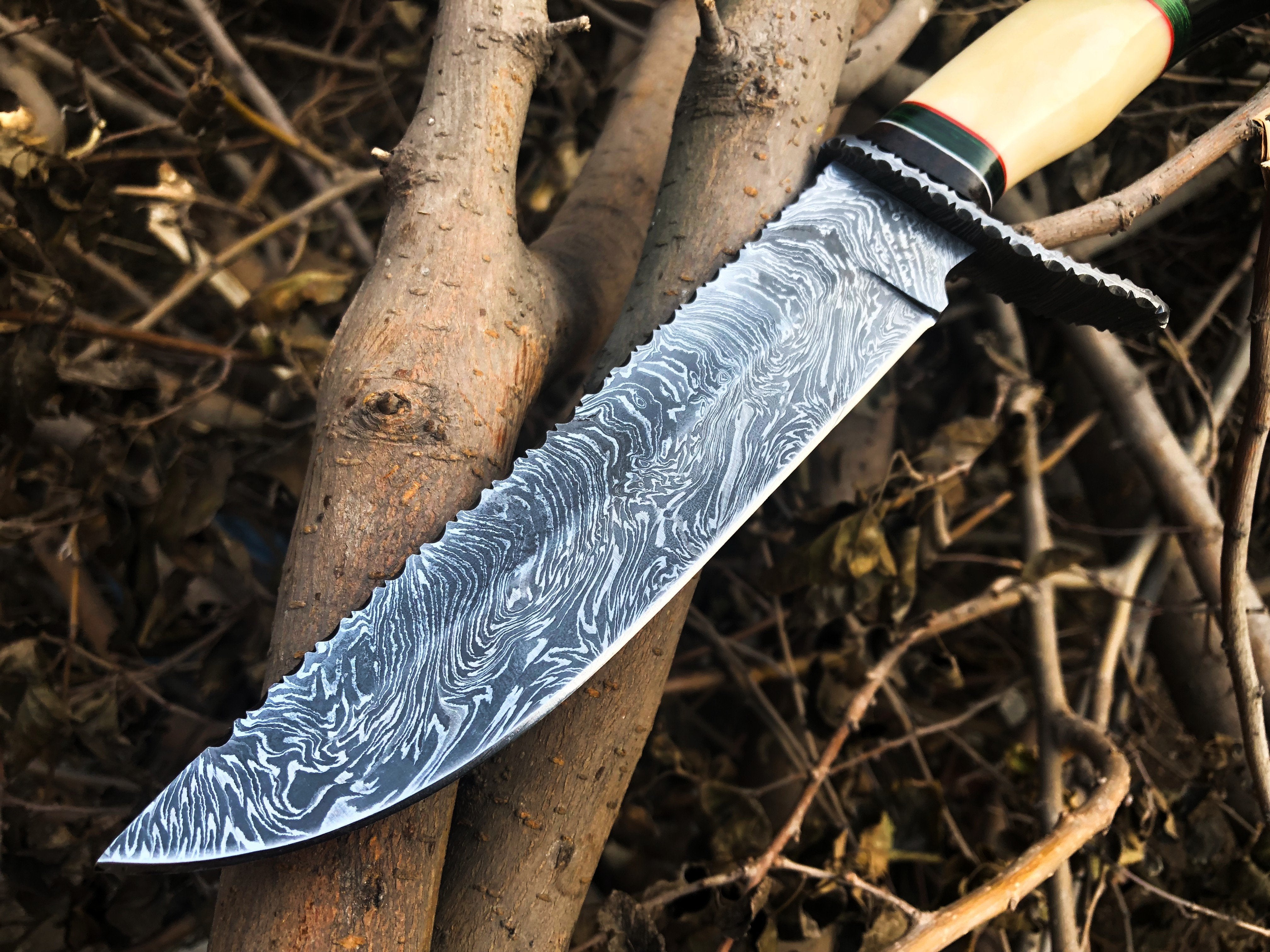 Christmas Sale !!! New Custom Handmade Damascus Steel Hunting Knife (SC)