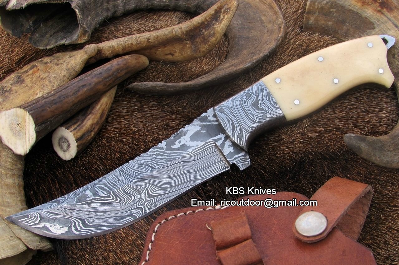 Handmade Damascus Steel Skinner Knife (SC)