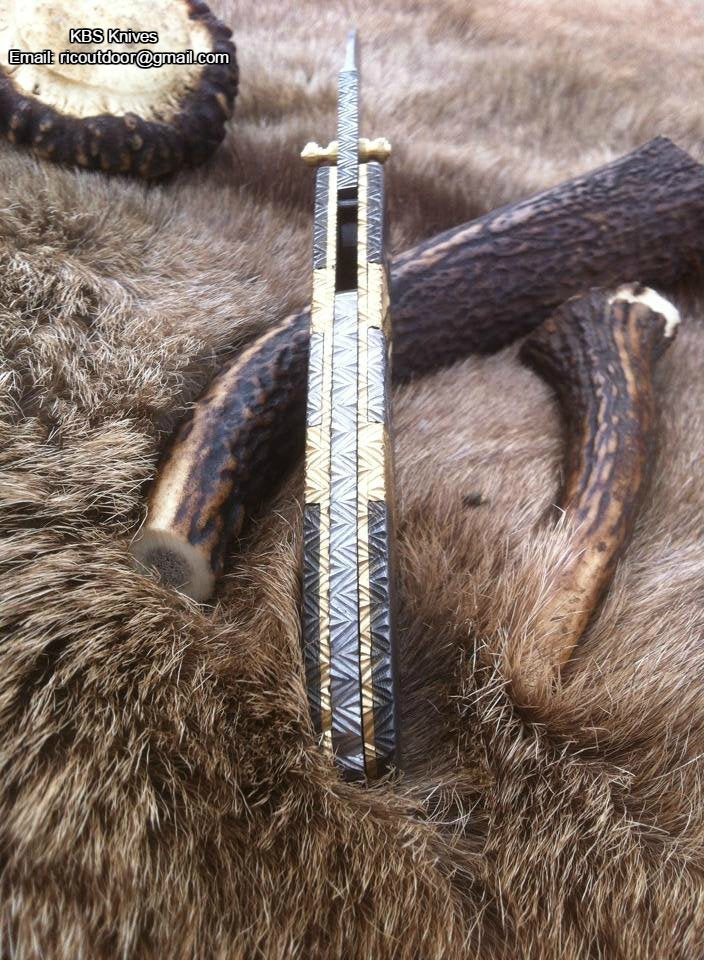 Everyday Carry Hand Engraved Damascus Steel Folding Pocket Knife with Steel & Brass Handle – The Artisan's Edge (SC)