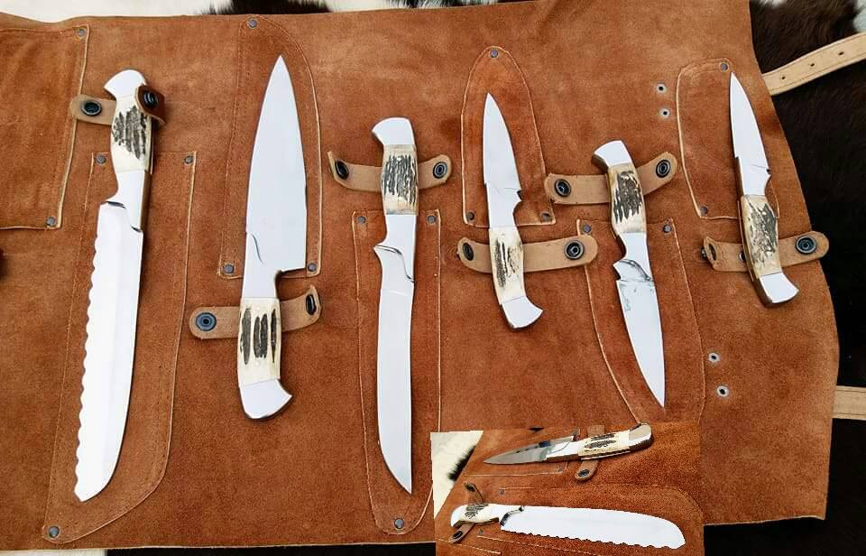 Custom Handmade J2 Stainless Steel Kitchen Knives Set
