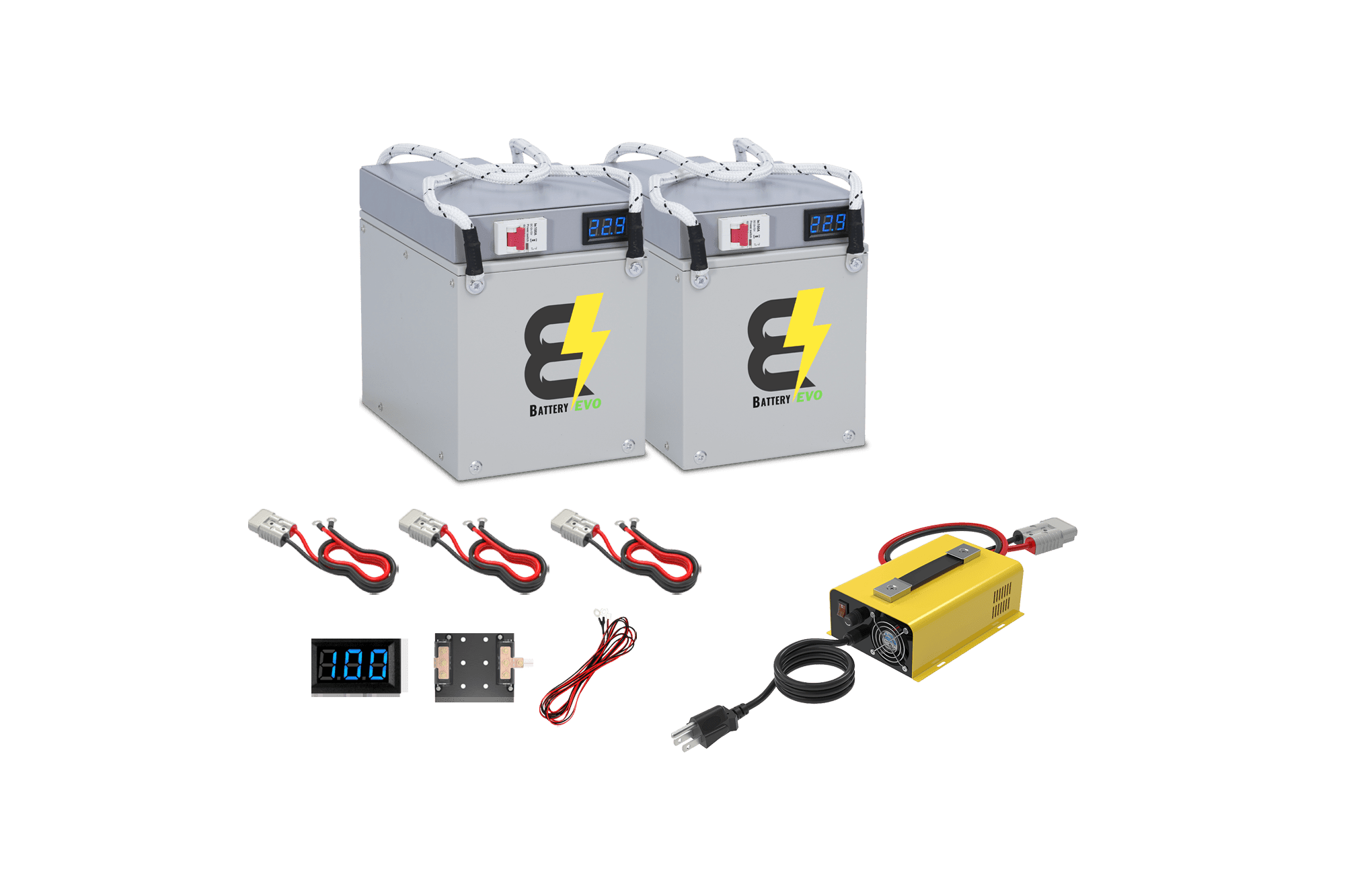 BatteryEVO 24V Eagle 2x Battery Kit (120Ah - 3kWh) (SC)