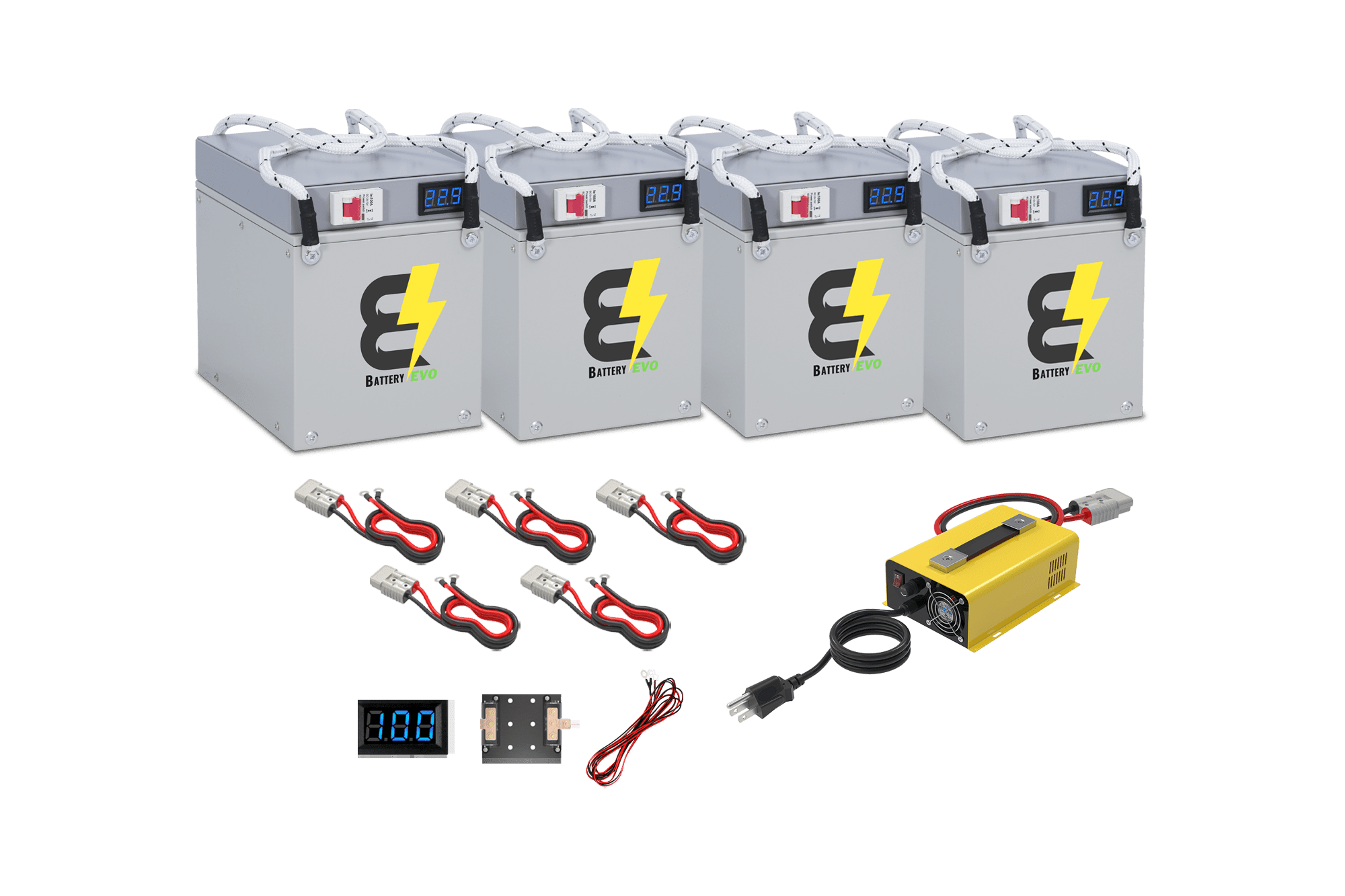 BatteryEVO 24V Eagle 4x Battery Kit (240Ah - 6kWh) (SC)