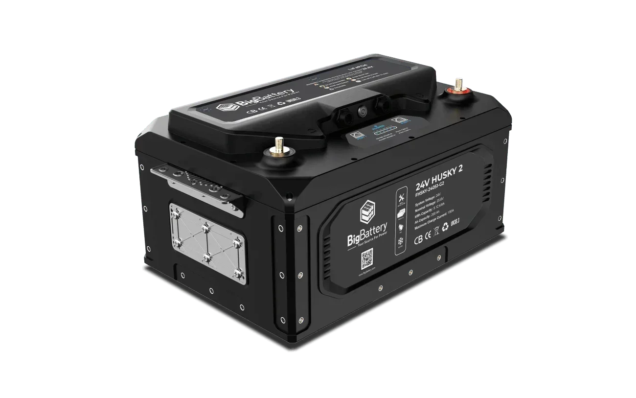 BigBattery 24V HUSKY 2 INV Lithium Battery 5.12kWh 200Ah | LiFePO4 | Inverter Comms | RV | Off-Grid | Marine Battery