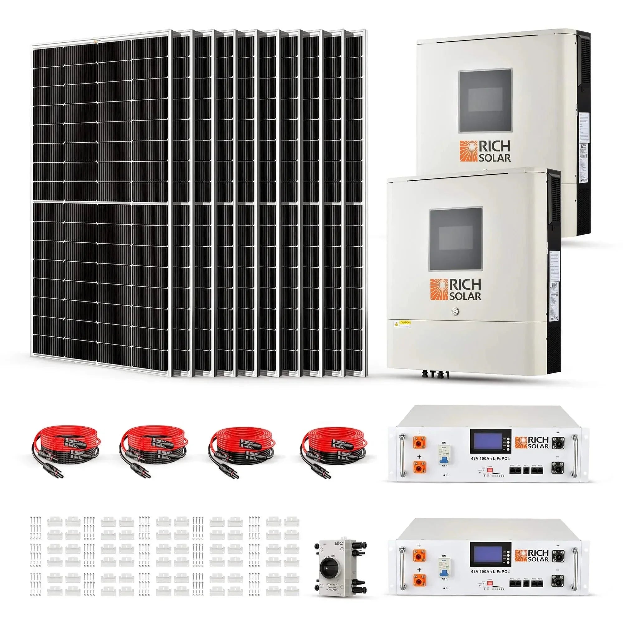 Rich Solar 2500W 48VDC-240VAC Solar Kit (SC)