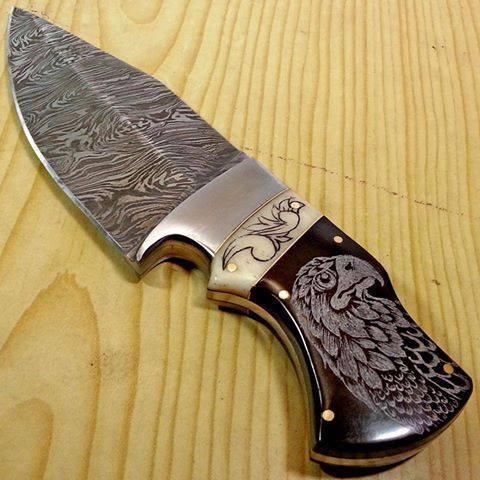 Damascus Steel EDC Skinning Knife (SC)