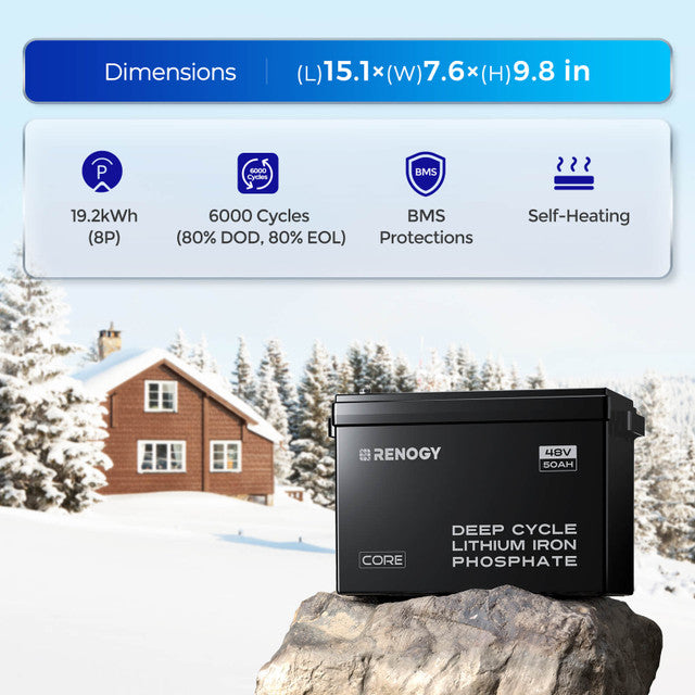 48V 50Ah Smart Lithium Iron Phosphate Battery w/Self-heating (SC)