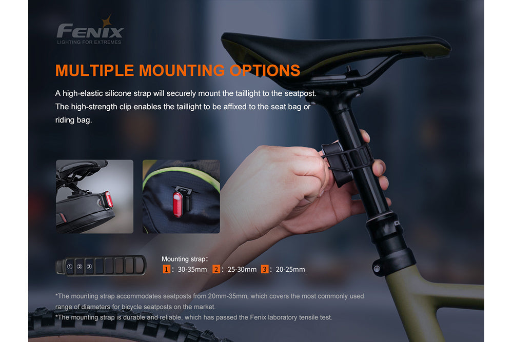 Fenix BC05R V2.0 Rechargeable Bicycle Tail Light (SC)