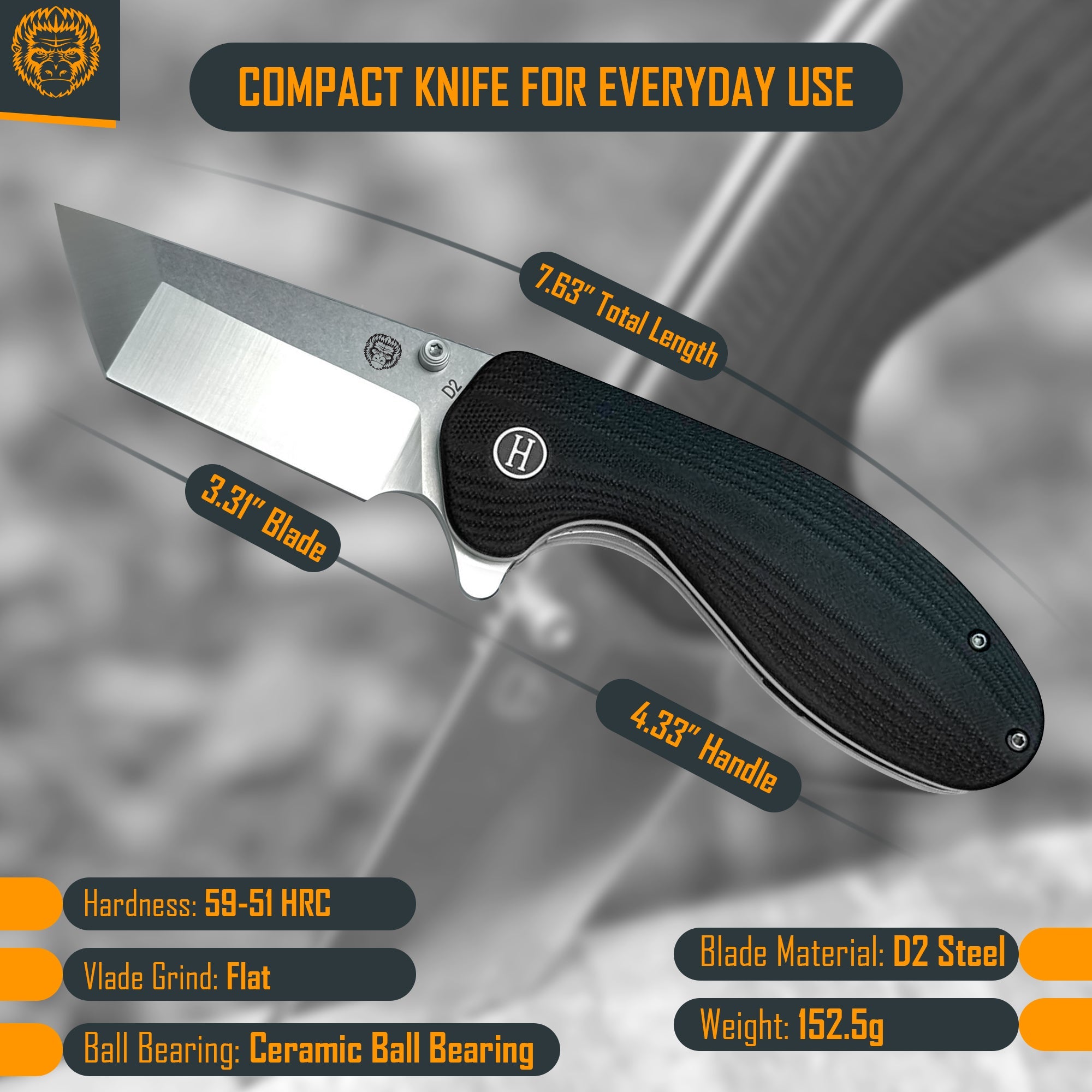 The Pioneer Folding Pocket Knife Giftset for Men and Women (Silver and Black) (SC)