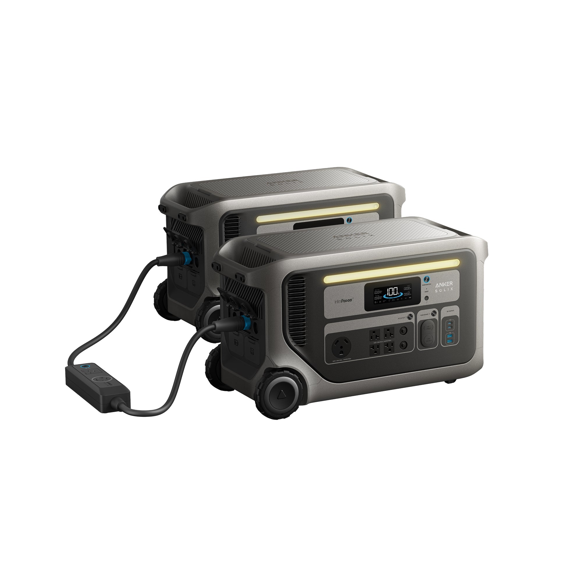 Anker SOLIX F3000 Portable Power Station x 2 + Double Voltage Hub (SC)
