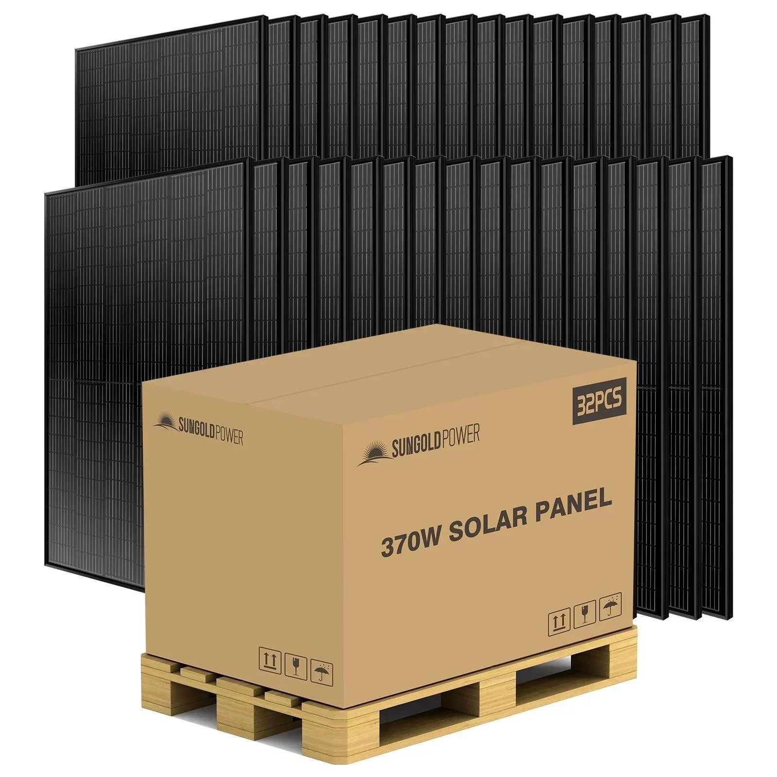 Sungold Power 370W MONO BLACK PERC SOLAR PANEL FULL PALLET (32 PANELS) (SC)