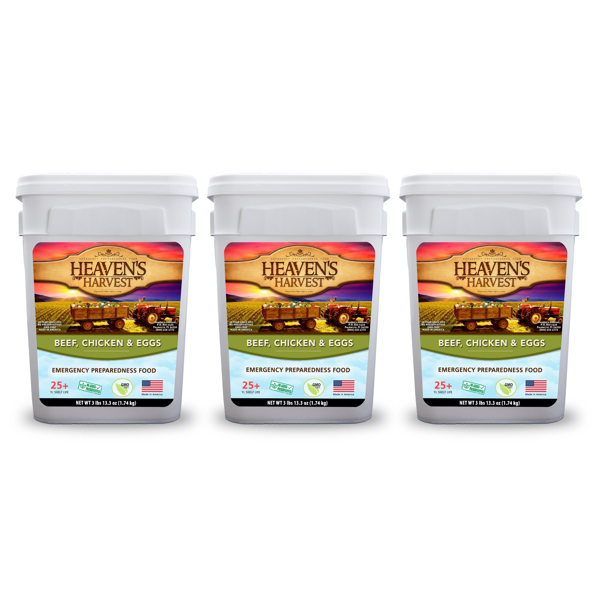 Combo Kit - Breakfast, Entree + Protein - 3 Months - 308 Servings - Emergency Survival Food Kit (SC)