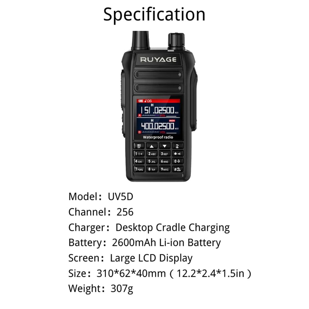 Ruyage Radio Waterproof Walkie-Talkie(UV5D) (SC)