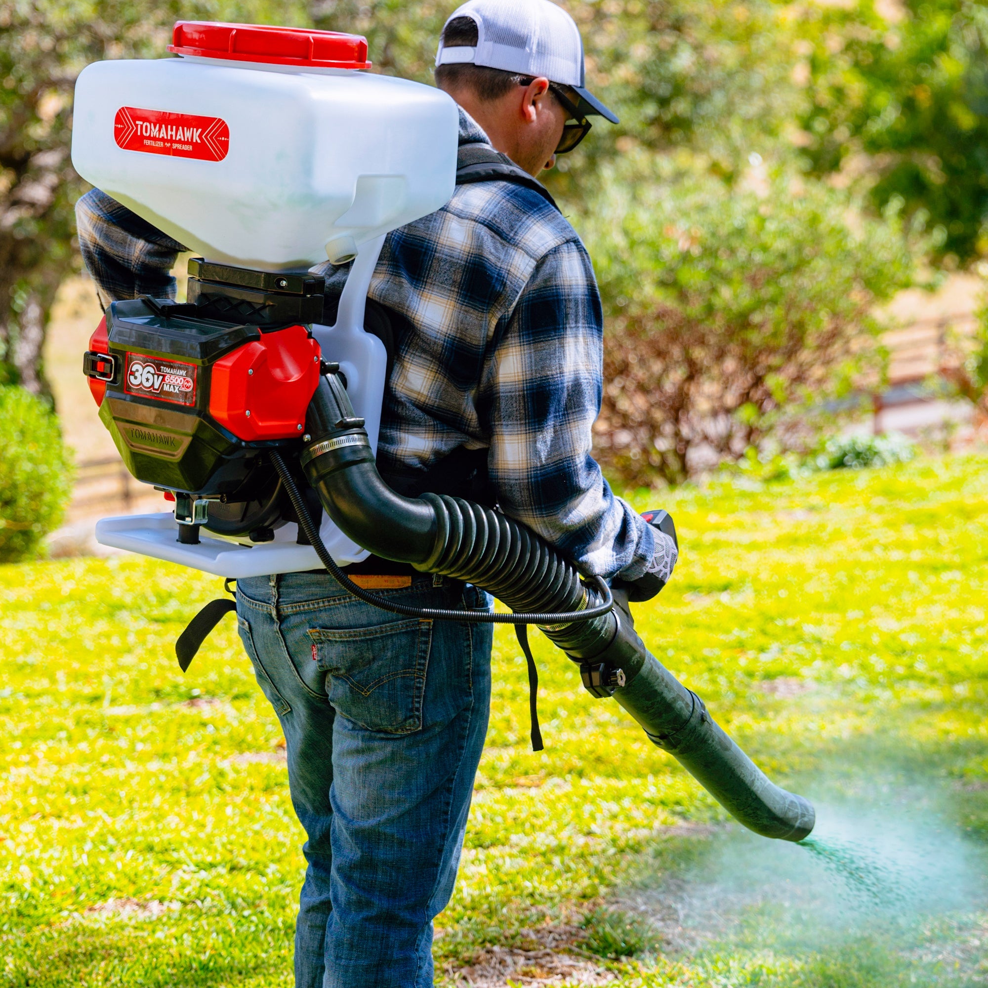 5 Gal Battery-Powered Fertilizer Spreader Broadcast Lawn Seed Ice Melt Salt (SC)