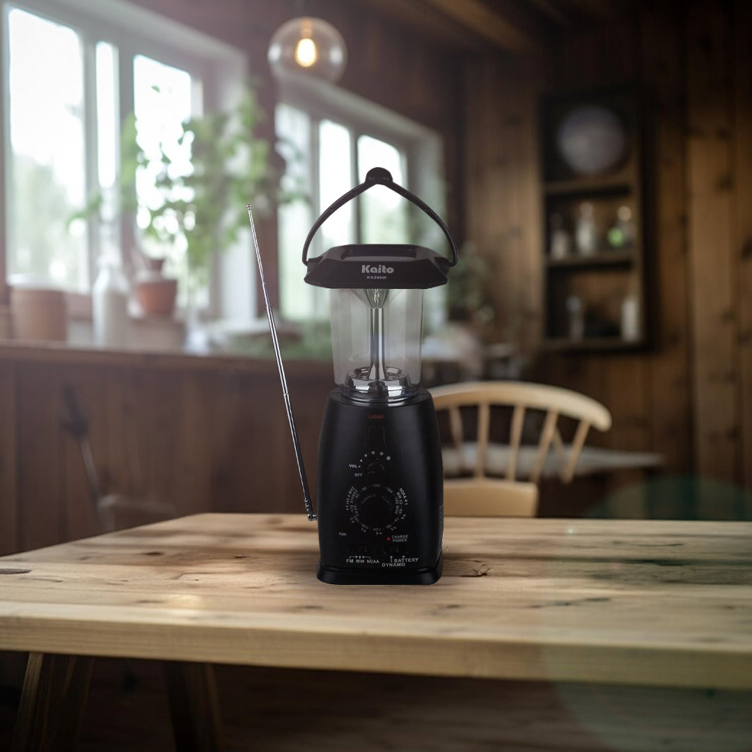 Kaito KA249W Solar Crank LED Emergency Lantern & NOAA Weather Radio – Be Ready for Any Storm!