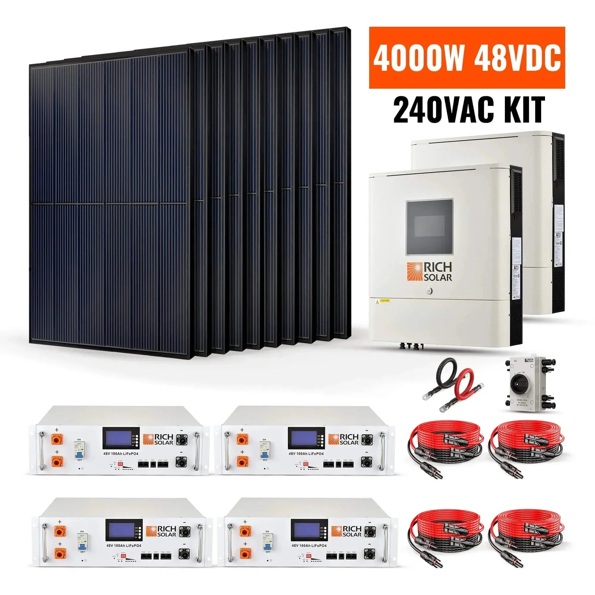 Rich Solar 4000W 48VDC-240VAC Solar Kit (SC)